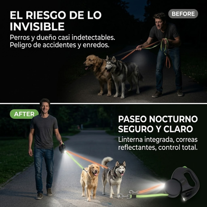 Correa para perros de doble tracción